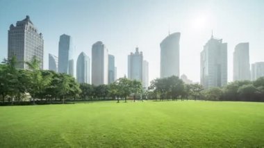 Lujiazui finans merkezine park, Şangay, Çin