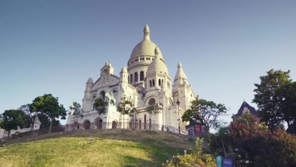 Sacre Coeur bazilika, Montmartre, Párizs — Stock videók