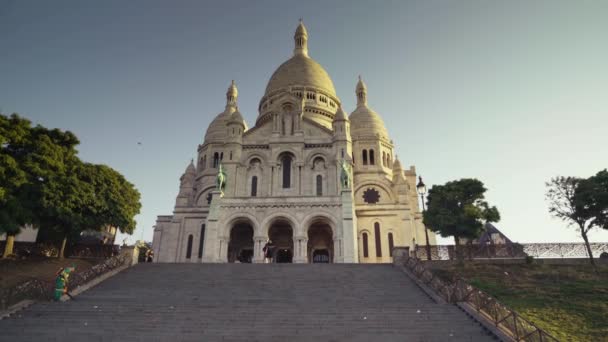 Basiliek van de Sacre Coeur, Montmartre, Parijs — Stockvideo