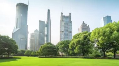 Lujiazui finans merkezine park, Şangay, Çin