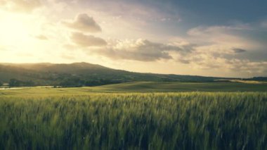 zaman atlamalı, Toskana bahar günbatımı, İtalya