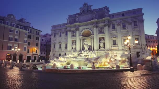 Trevi fontein in Rome, Italië — Stockvideo