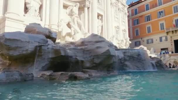 Fontanna di Trevi w Rzymie, Włochy — Wideo stockowe