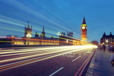 Westminster Köprüsü, Londra 'dan Big Ben.