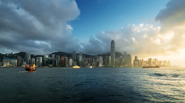 Porto Hong Kong Tramonto — Foto Stock