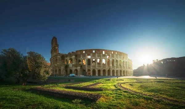 Colisée Rome Heure Lever Soleil Italie — Photo