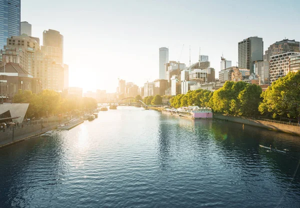 Sunset Yarra River Melbourne Victoria Australia — Stock Photo, Image