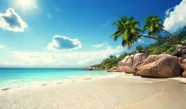 Spiaggia Anse Lazio Sull Isola Praslin Seychelles — Foto Stock