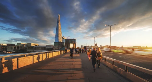 London Bridge Pôr Sol Reino Unido — Fotografia de Stock