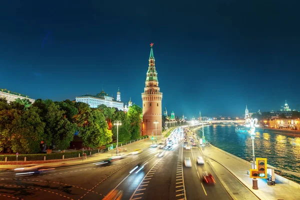 Moscow Kremlin Embankment Moscow River Russia — Stock Photo, Image