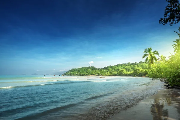 Playa Atardecer Isla Mahe Seychelles — Foto de Stock