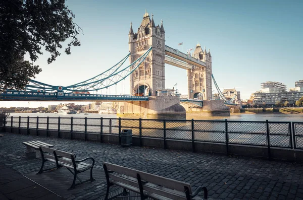 Tower Bridge Słoneczny Poranek Londyn Wielka Brytania — Zdjęcie stockowe