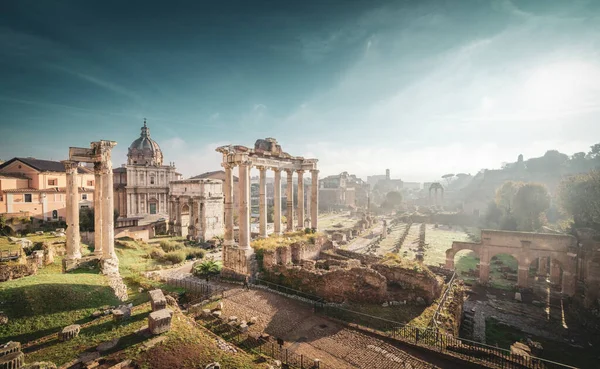 Ruínas Romanas Roma Itália — Fotografia de Stock