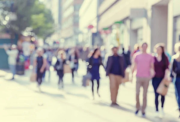 Mensen Bokeh Straat Van Londen — Stockfoto