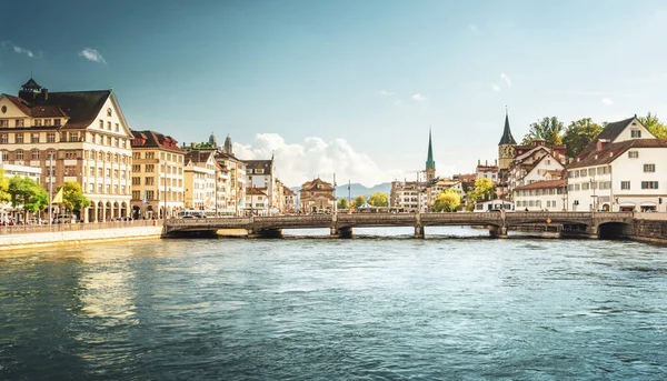 Zurigo Centro Città Svizzera Europa — Foto Stock