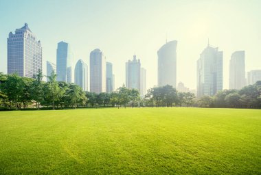Lujiazui finans merkezine park, Şangay, Çin