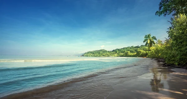 Plaja Ora Apus Soare Insula Mahe Seychelles — Fotografie, imagine de stoc