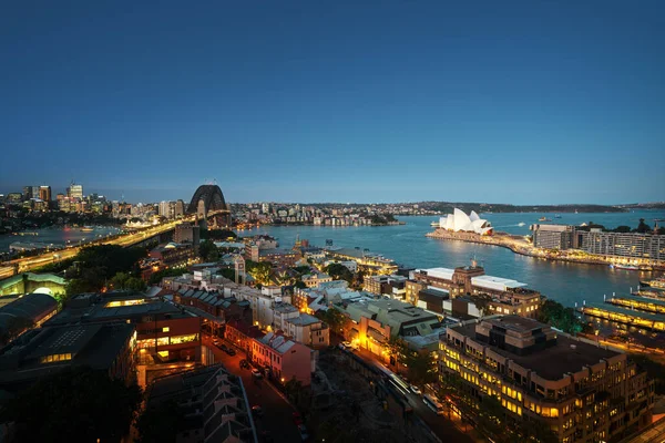 Vue Aérienne Sydney Avec Harbour Bridge Australie — Photo