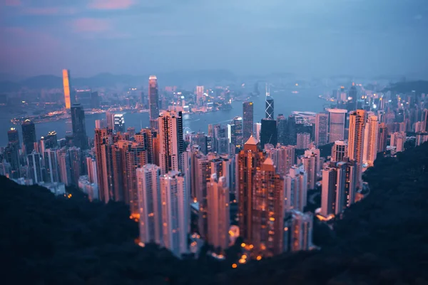 Hong Kong Dalla Vetta Victoria — Foto Stock