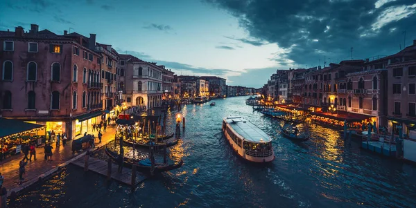 Grand Canal Bij Zonsondergang Venetië Italië — Stockfoto