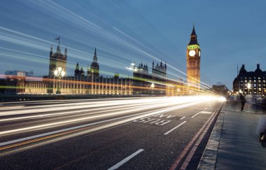 Westminster Köprüsü, Londra 'dan Big Ben.