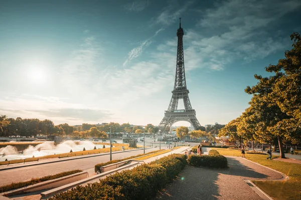Solig Morgon Paris Frankrike — Stockfoto