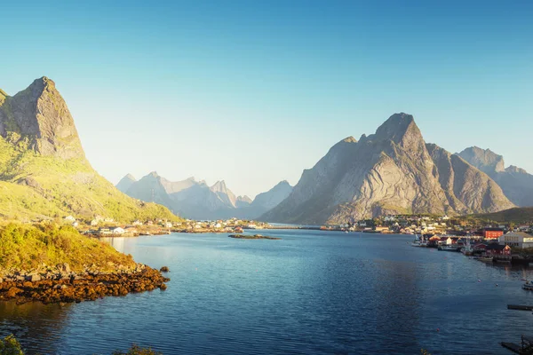 Reine Village Lofoten Szigetek Norvégia — Stock Fotó