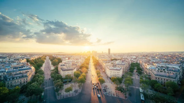 Parigi Vista Arc Trimphe Francia — Foto Stock