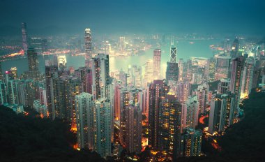Victoria tepesinden Hong Kong.