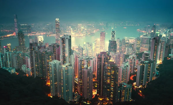Hong Kong Dalla Vetta Victoria — Foto Stock