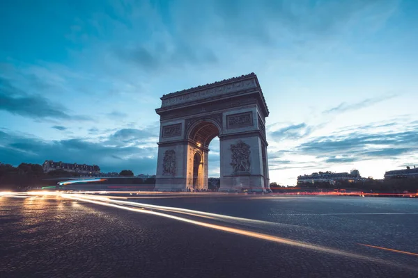 Arc Triumph Alla Sera Parigi Francia — Foto Stock