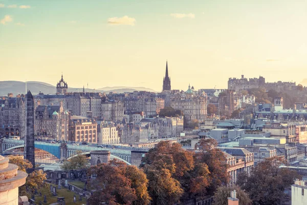 Edinburgh City Skyline Vanaf Calton Hill Verenigd Koninkrijk — Stockfoto