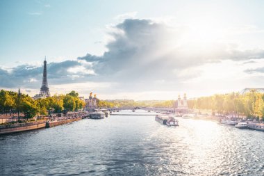 Alexander Köprüsü ve Eyfel Kulesi, Paris, Fransa