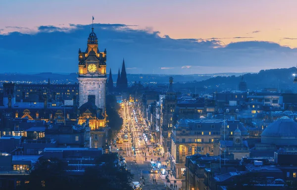 Edinburgh City Skyline Calton Hill Wielka Brytania — Zdjęcie stockowe