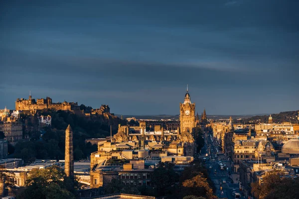 Edinburgh City Skyline Calton Hill Wielka Brytania — Zdjęcie stockowe