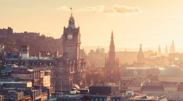 Stadtsilhouette Von Edinburgh Vom Calton Hill Großbritannien — Stockfoto