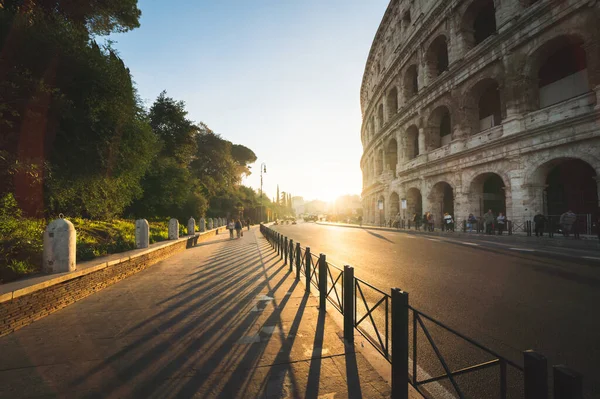 Coliseo Atardecer Roma Italia —  Fotos de Stock