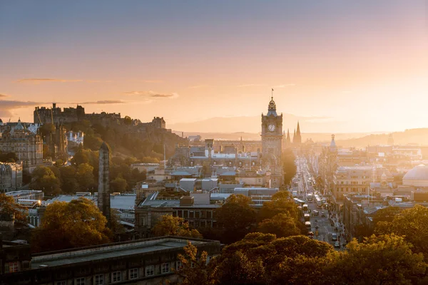 Edinburgh City Skyline Calton Hill Ηνωμένο Βασίλειο — Φωτογραφία Αρχείου