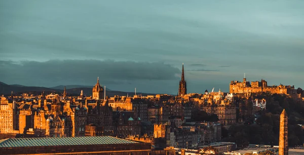 Edinburgh City Skyline Calton Hill Royaume Uni — Photo