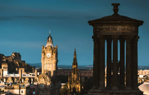 Edinburgh City Skyline Calton Hill Reino Unido — Fotografia de Stock