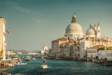 Büyük Kanal ve Bazilika Santa Maria della Salute, Venedik, İtalya