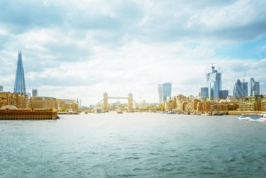Londra ufuk çizgisinin panoramik görüntüsü, İngiltere