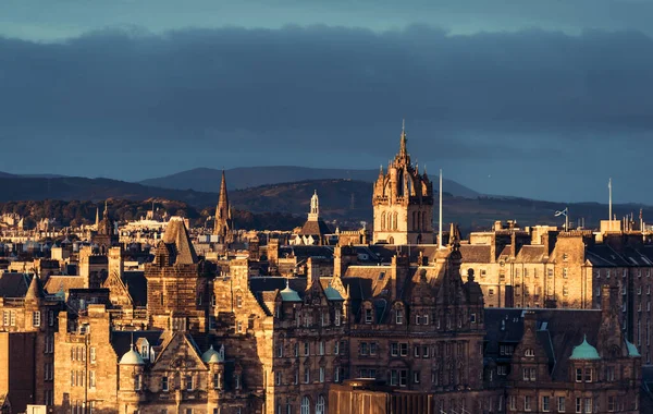 Stadtsilhouette Von Edinburgh Vom Calton Hill Großbritannien — Stockfoto