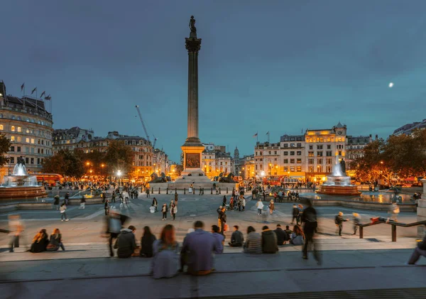 London Trafalgar Square Ora Esatta Regno Unito — Foto Stock