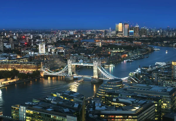 Vista Aerea Londra Con Tower Bridge Regno Unito — Foto Stock