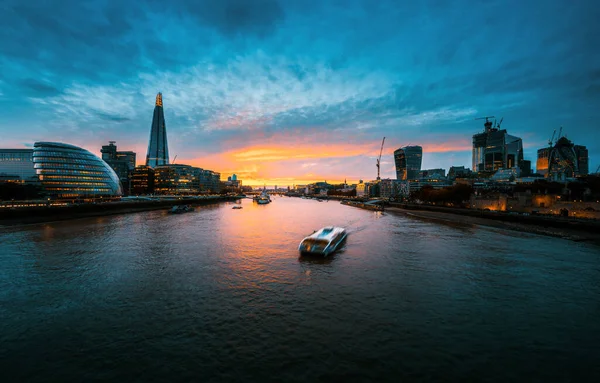 Skyline Londres Desde Tower Bridge Reino Unido — Foto de Stock