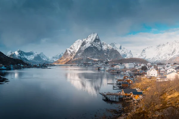 Wiosna Reine Village Lofoten Norwegia — Zdjęcie stockowe