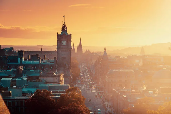 Edinburgh City Skyline Calton Hill Wielka Brytania — Zdjęcie stockowe