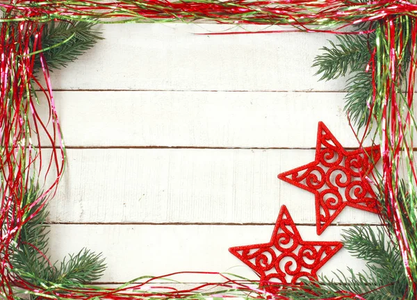 Nový Rok Vánoční Pozadí Lesklé Pozlátko Červená Vyřezávané Hvězda Bílý — Stock fotografie