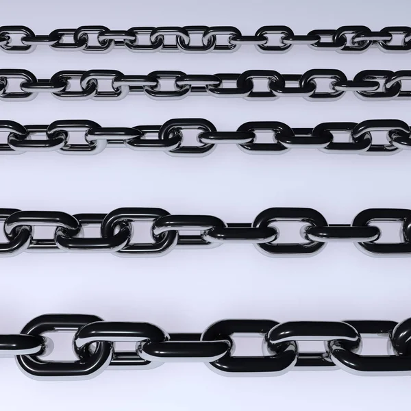 Metal Chains Colored Silver Illustration — Stock Photo, Image